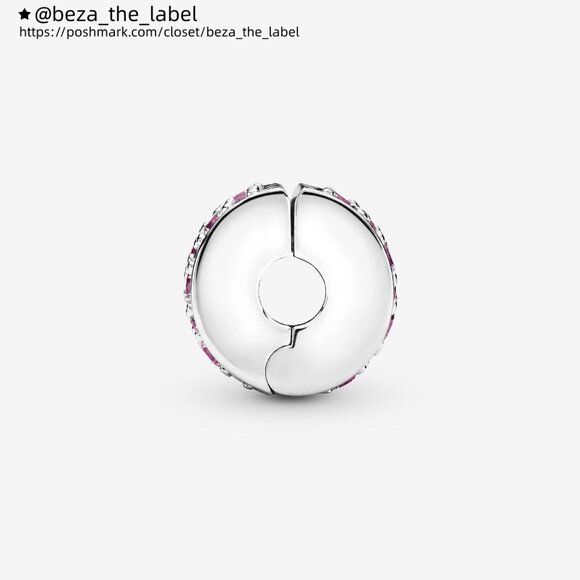 Pandora Pink Pavé Clip Charm - Picture 2 of 5